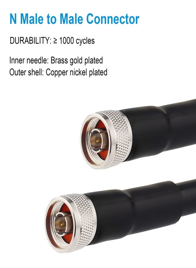 XRDS -RF كابل تمديد محوري XRDS-RF من نوع N ذكر إلى N ذكر، بطول 35 قدمًا، ومقاومة 50 أوم، وفقدان منخفض، طراز KMR400 - Image 2